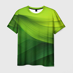 Футболка мужская Зеленая абстракция, цвет: 3D-принт