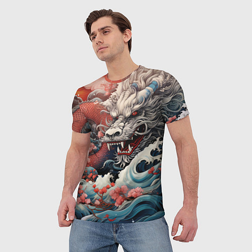 Мужская футболка Морской дракон Irezumi / 3D-принт – фото 3