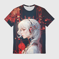 Футболка мужская Одинокая девушка-андроид, цвет: 3D-принт