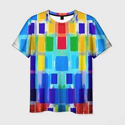 Футболка мужская Colorful strips - pop art - vogue, цвет: 3D-принт