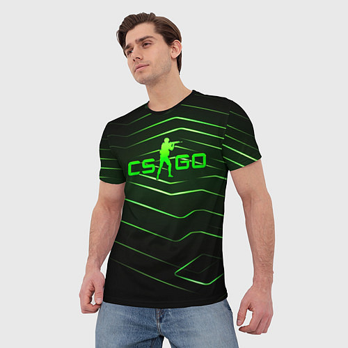 Мужская футболка CS GO dark green / 3D-принт – фото 3
