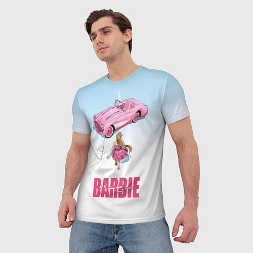 Мужская футболка Барби на дороге / 3D-принт – фото 3