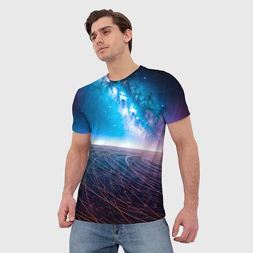 Мужская футболка Удивительный млечный путь / 3D-принт – фото 3