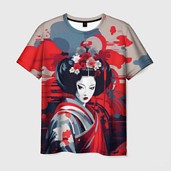 Футболка мужская Geisha vector style, цвет: 3D-принт