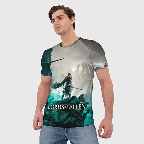Мужская футболка Герой Lords of the fallen / 3D-принт – фото 3