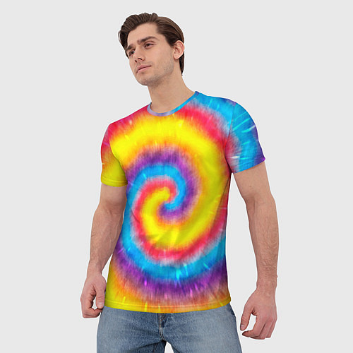 Мужская футболка Тай-дай сочные цвета / 3D-принт – фото 3