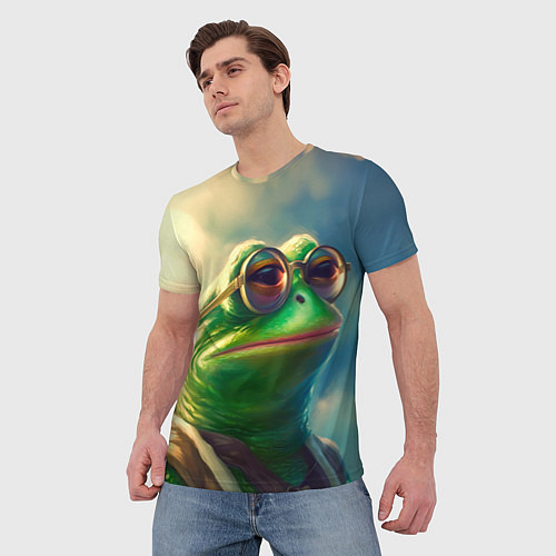 Мужская футболка Лягушка Пепе / 3D-принт – фото 3