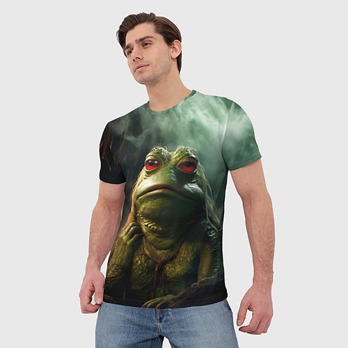 Мужская футболка Большая жаба Пепе / 3D-принт – фото 3