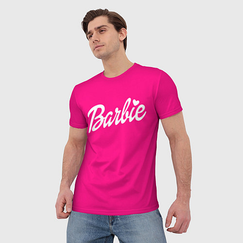 Мужская футболка Барби розовая / 3D-принт – фото 3