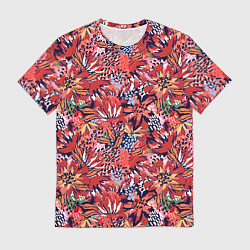 Футболка мужская Осенние цветы с пятнами, цвет: 3D-принт