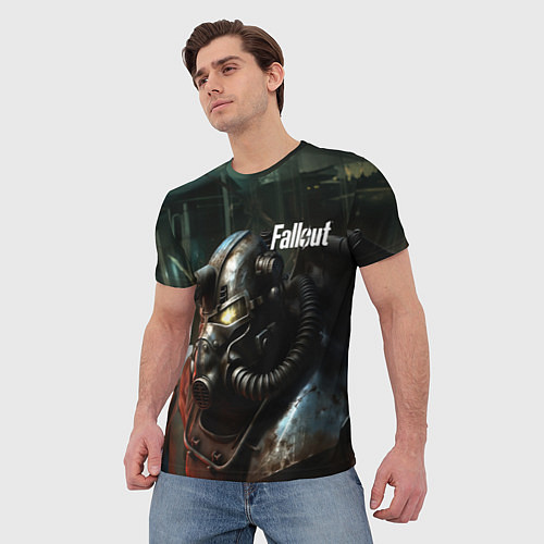 Мужская футболка Fallout dark style / 3D-принт – фото 3
