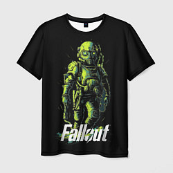 Футболка мужская Fallout green, цвет: 3D-принт