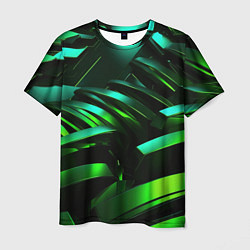 Футболка мужская Dark green abstract, цвет: 3D-принт