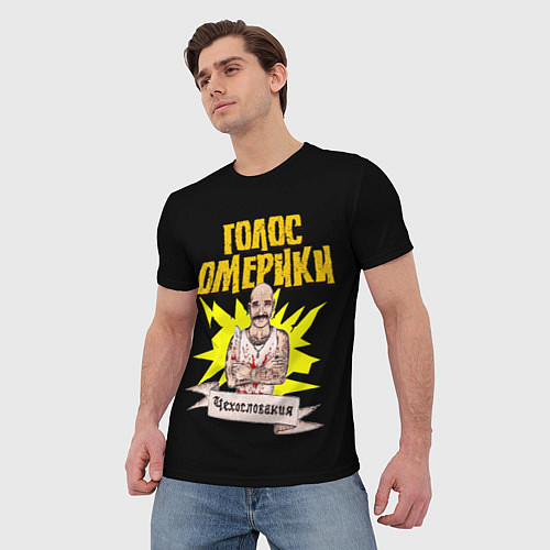 Мужская футболка Голос Омерики Чехословакия / 3D-принт – фото 3