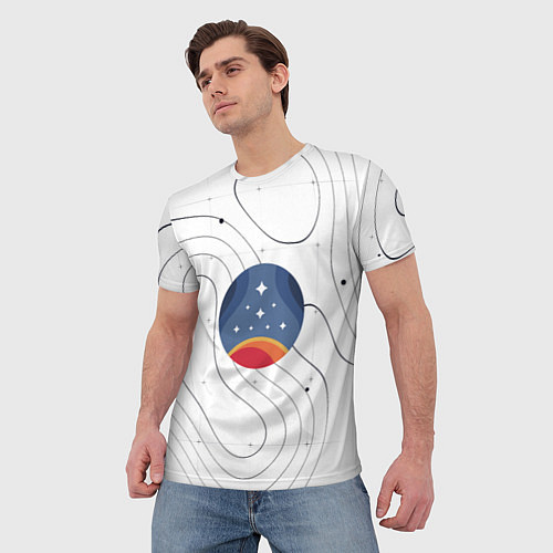 Мужская футболка Эмблема созвездия / 3D-принт – фото 3