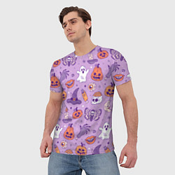 Футболка мужская Halloween pattern арт, цвет: 3D-принт — фото 2