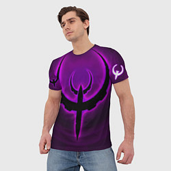 Футболка мужская Quake фиолетовый, цвет: 3D-принт — фото 2