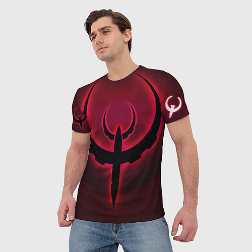 Мужская футболка Quake красный / 3D-принт – фото 3
