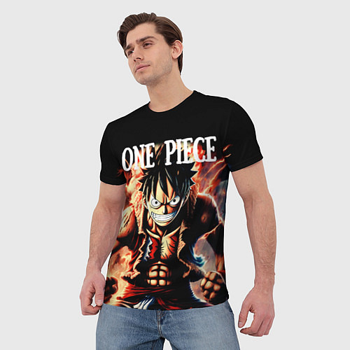 Мужская футболка Злой Луффи из One Piece / 3D-принт – фото 3