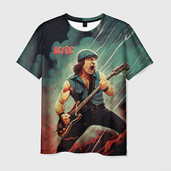 Футболка мужская AC DC rock, цвет: 3D-принт