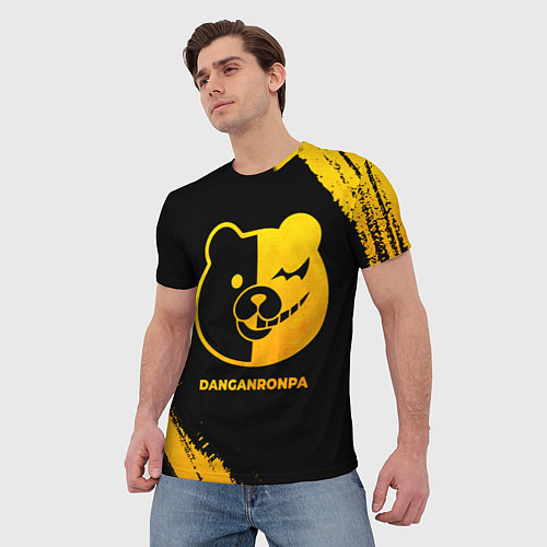 Мужская футболка Danganronpa - gold gradient / 3D-принт – фото 3