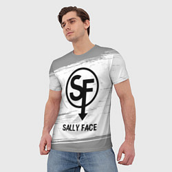 Футболка мужская Sally Face glitch на светлом фоне, цвет: 3D-принт — фото 2
