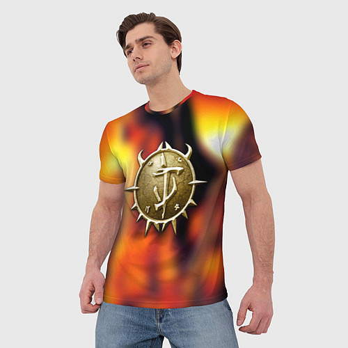 Мужская футболка Дум гай символ / 3D-принт – фото 3