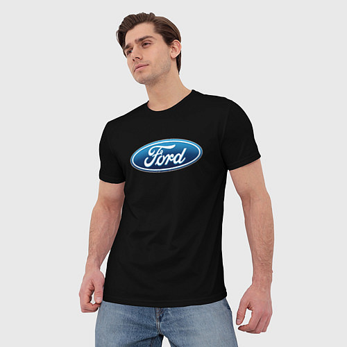 Мужская футболка Ford sport auto / 3D-принт – фото 3