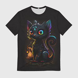 Футболка мужская Котик дракон, цвет: 3D-принт