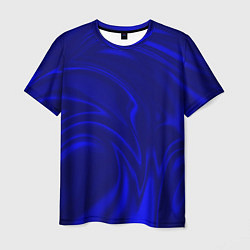 Футболка мужская Имитация синий шёлк, цвет: 3D-принт
