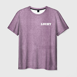 Футболка мужская Розовые джинсы lucky 77, цвет: 3D-принт