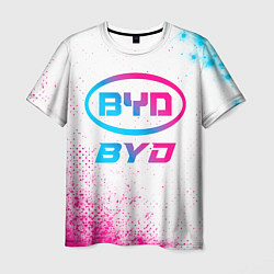 Футболка мужская BYD neon gradient style, цвет: 3D-принт