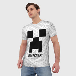 Футболка мужская Minecraft glitch на светлом фоне, цвет: 3D-принт — фото 2