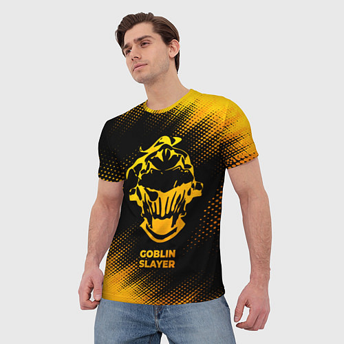 Мужская футболка Goblin Slayer - gold gradient / 3D-принт – фото 3