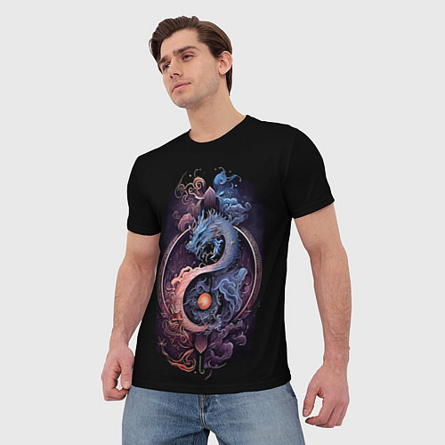 Мужская футболка Мифический дракон / 3D-принт – фото 3