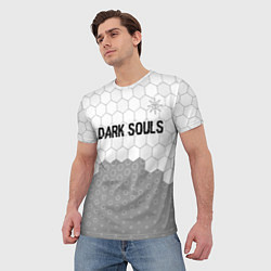Футболка мужская Dark Souls glitch на светлом фоне: символ сверху, цвет: 3D-принт — фото 2
