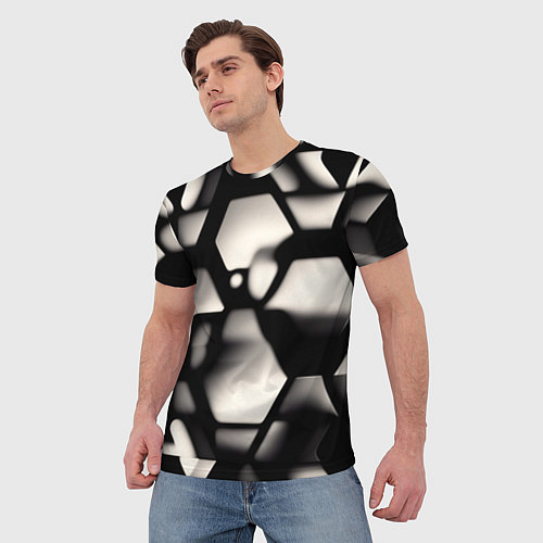 Мужская футболка Зеркальные блики / 3D-принт – фото 3