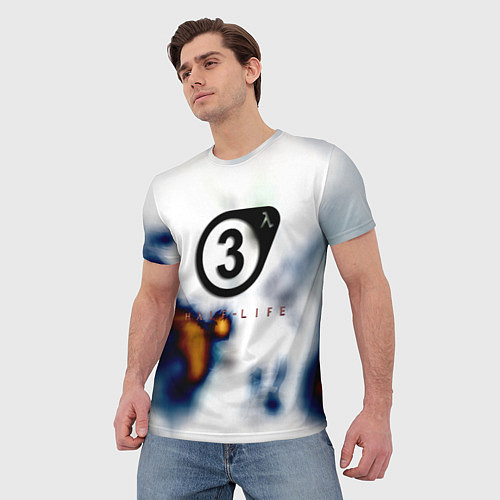 Мужская футболка Half life freeman / 3D-принт – фото 3