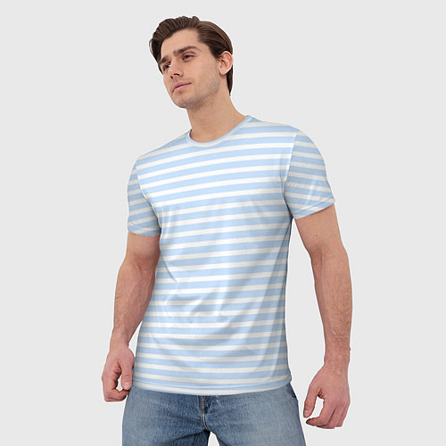 Мужская футболка Полосатый морской стиль / 3D-принт – фото 3