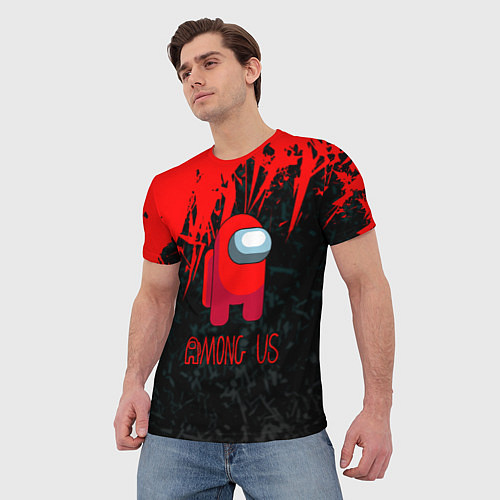 Мужская футболка Improstor красный / 3D-принт – фото 3