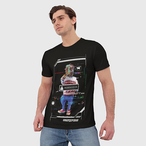 Мужская футболка Кибердеревня Робогозин / 3D-принт – фото 3
