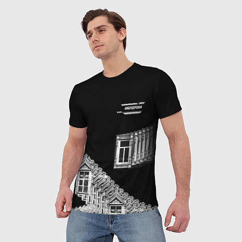 Мужская футболка Окна Кибердеревня / 3D-принт – фото 3