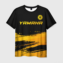 Футболка мужская Yamaha - gold gradient: символ сверху, цвет: 3D-принт