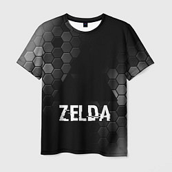 Футболка мужская Zelda glitch на темном фоне, цвет: 3D-принт