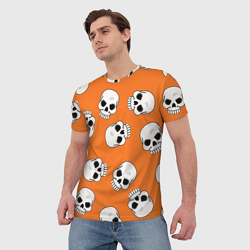 Мужская футболка Черепки для хэллоуина / 3D-принт – фото 3