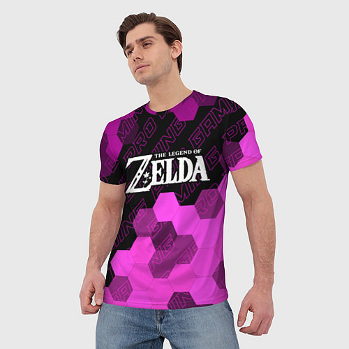 Мужская футболка Zelda pro gaming посередине / 3D-принт – фото 3