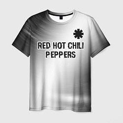 Футболка мужская Red Hot Chili Peppers glitch на светлом фоне посер, цвет: 3D-принт