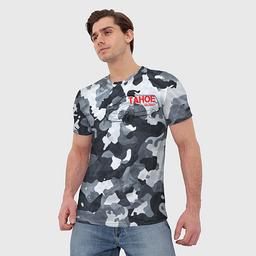 Мужская футболка Chevrolet tahoe military тахо / 3D-принт – фото 3
