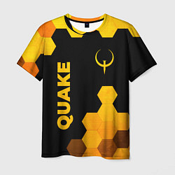 Футболка мужская Quake - gold gradient вертикально, цвет: 3D-принт