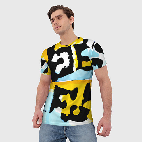 Мужская футболка Абстрактная композиция / 3D-принт – фото 3